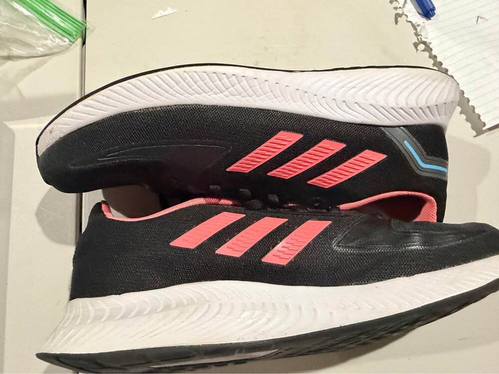 Adidas Runfalcon Black and Pink Running Shoes
